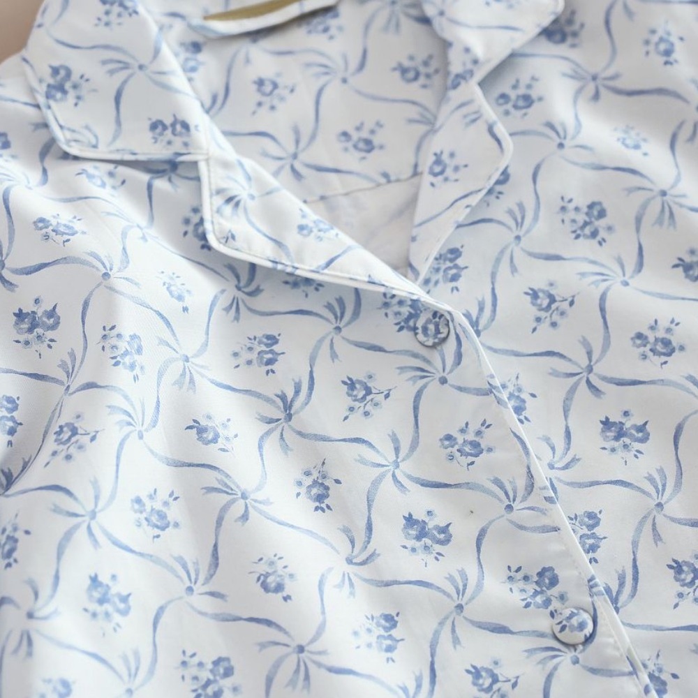 LoveShackFancy x Pottery Barn Teen Floral Trellis Sateen Pajamas Set NWT - Picture 5 of 8